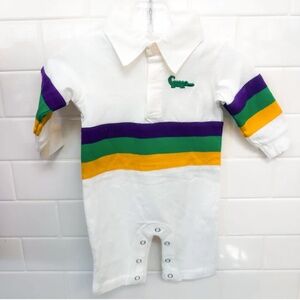 BOYS MARDI GRAS RUGBY POLO SHORTALL - LULU BEBE